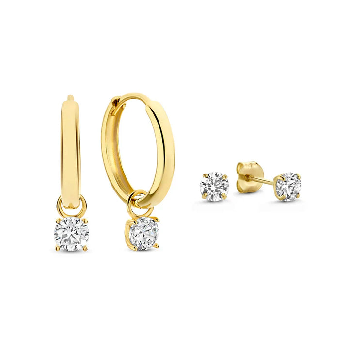 Boucles d'oreilles en pierre Larmes de Lune Set
