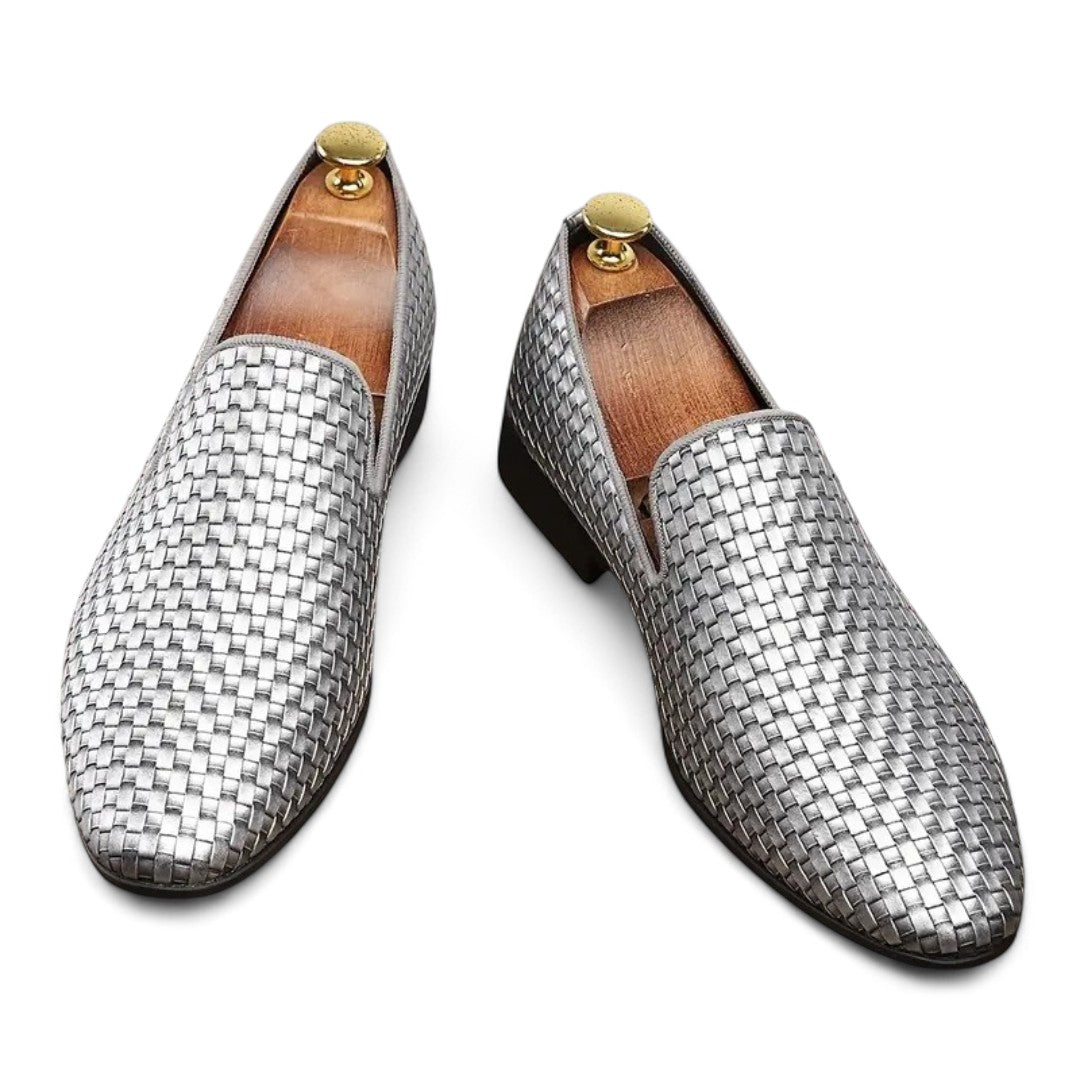 Mason | Mocassins en cuir tissé pour soirée