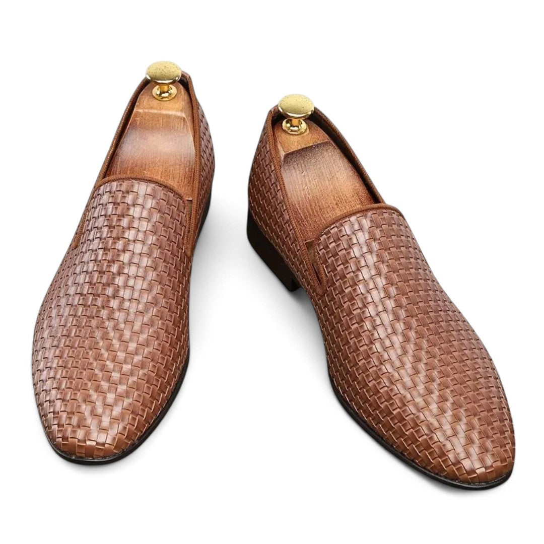 Mason | Mocassins en cuir tissé pour soirée