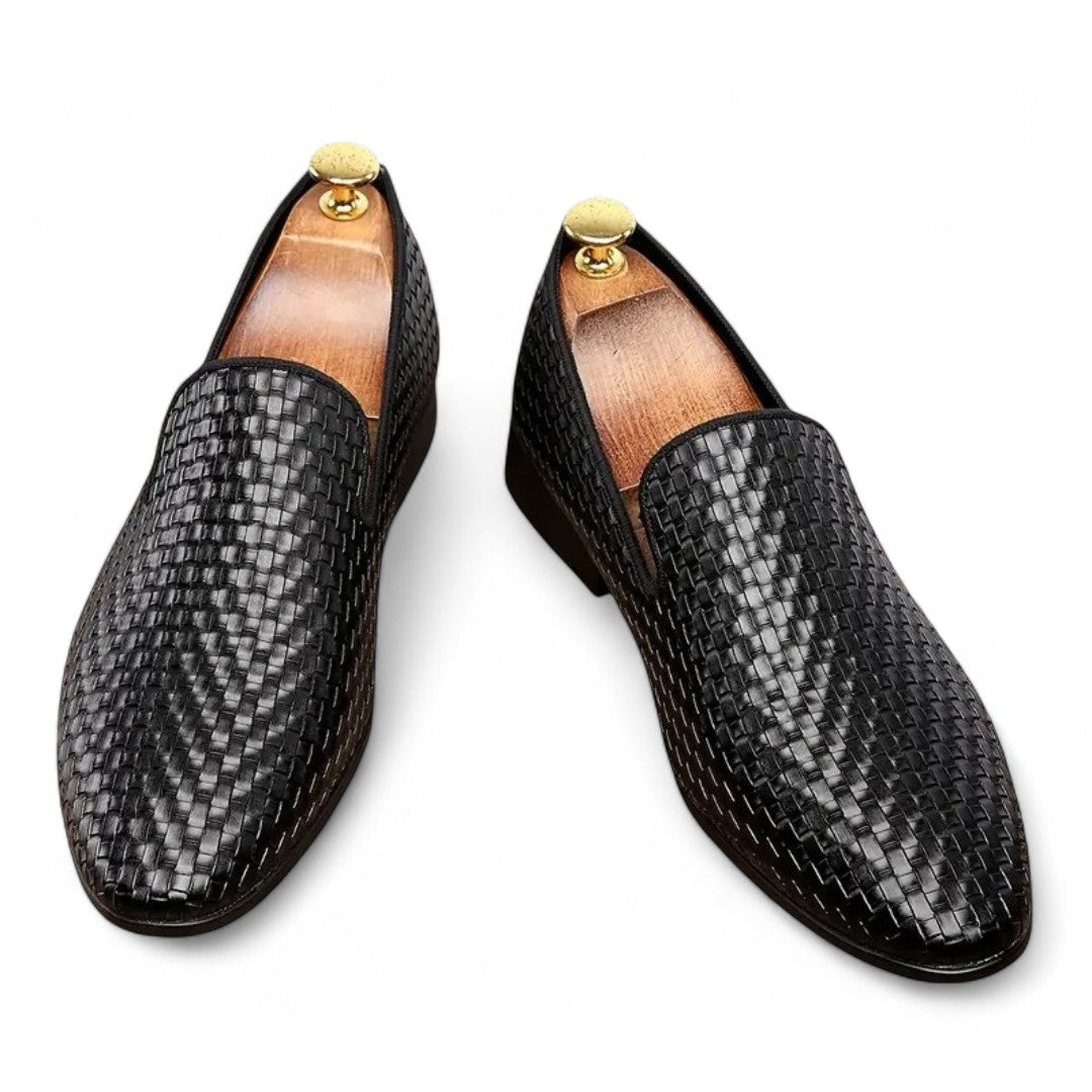 Mason | Mocassins en cuir tissé pour soirée