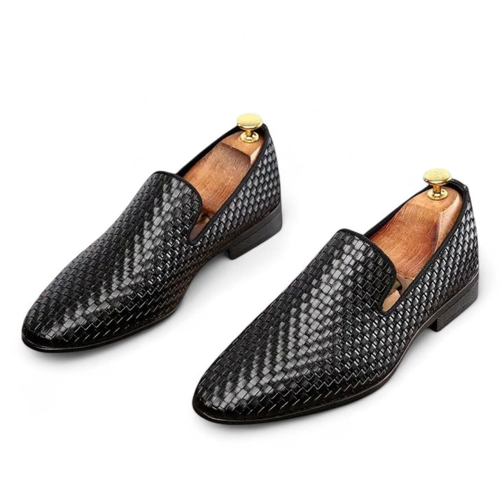 Mason | Mocassins en cuir tissé pour soirée