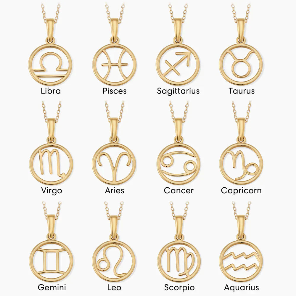 Collier avec signe du zodiaque