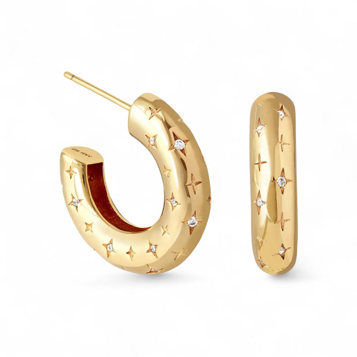 Boucles d'oreilles créoles cosmiques
