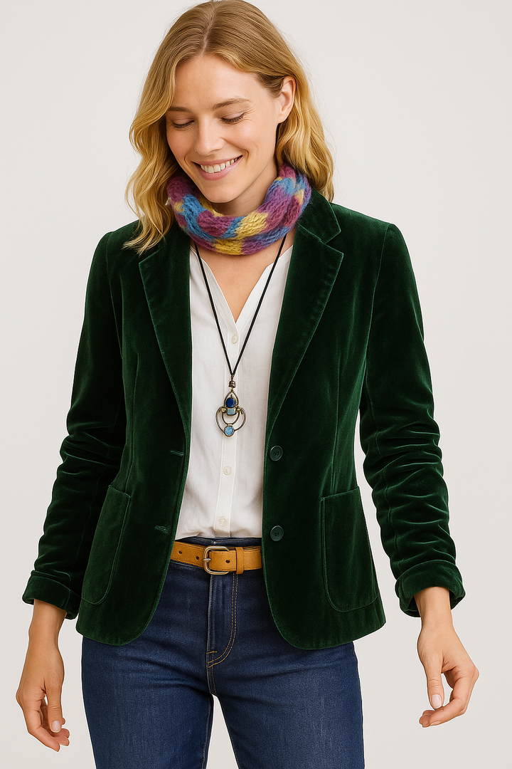 Sioba | Velvet Slim-Fit Blazer