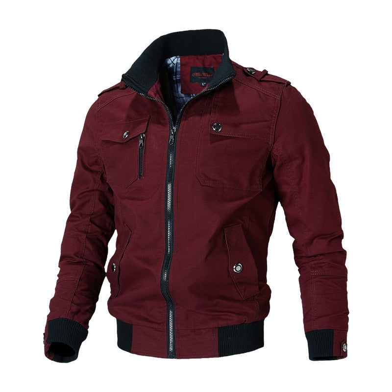 Damon | Veste bomber utilitaire moderne avec bordure en côtes