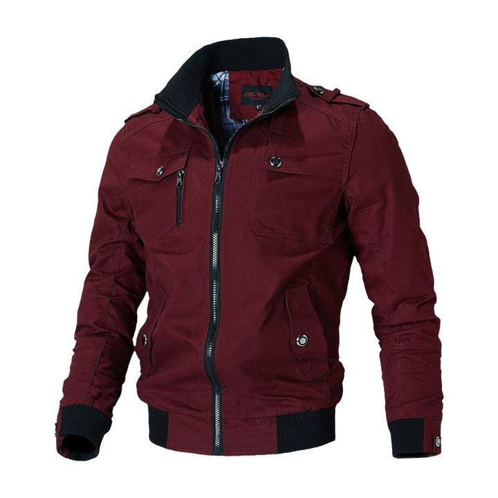 Damon | Veste bomber utilitaire moderne avec bordure en côtes
