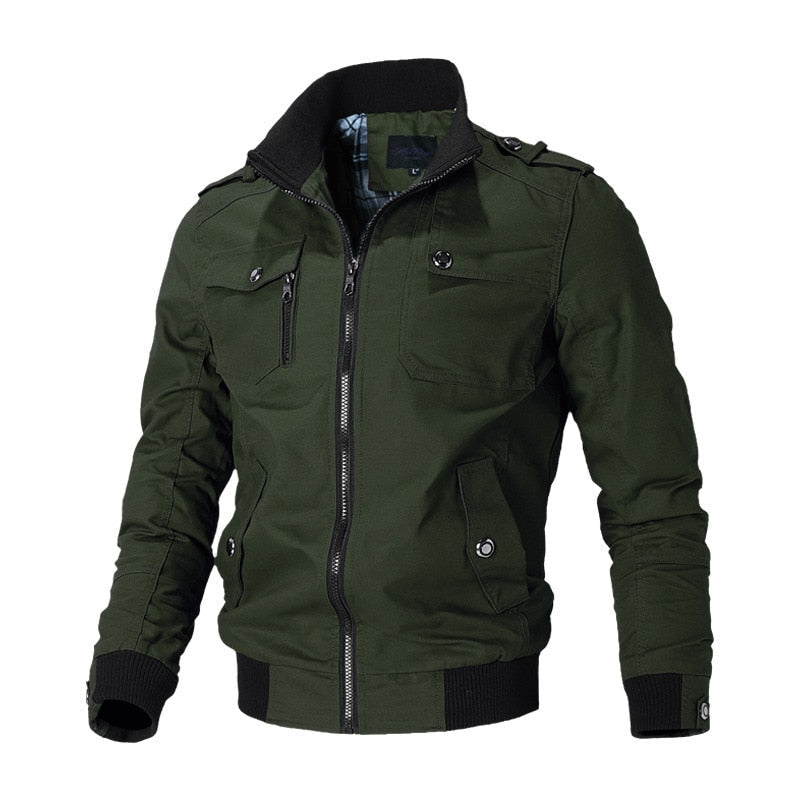 Damon | Veste bomber utilitaire moderne avec bordure en côtes