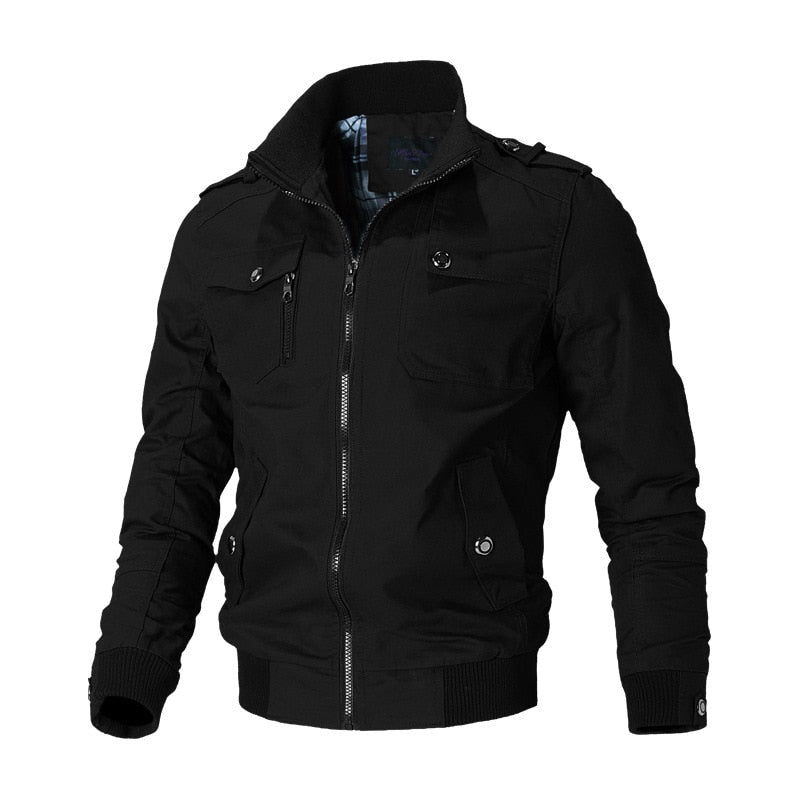 Damon | Veste bomber utilitaire moderne avec bordure en côtes