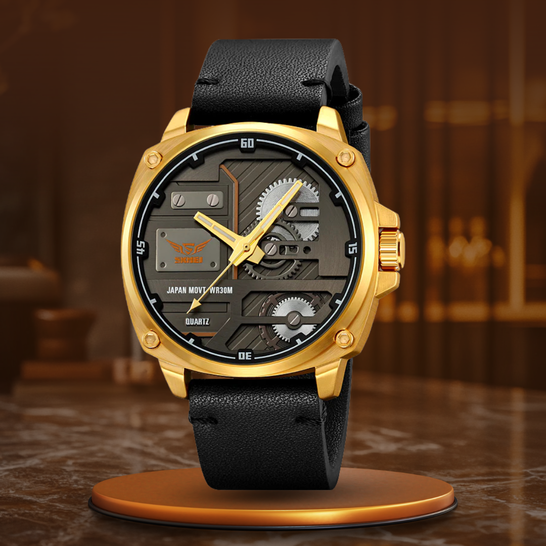 van Baerle® – Montre pour Homme en Cuir Quartz