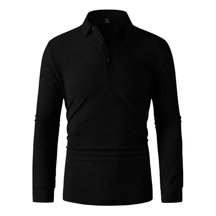 Jarryd | Polo à manches longues gris clair pour un style décontracté quotiden