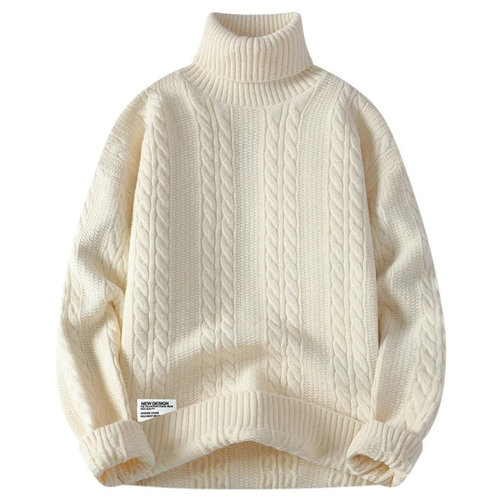 Cooper | Pull à col roulé en maille torsadée
