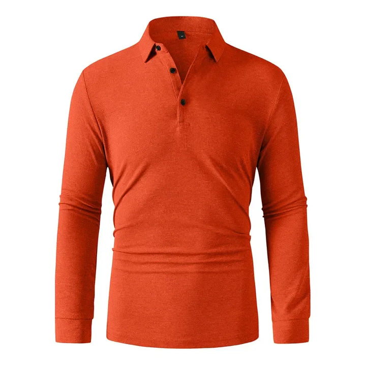 Jarryd | Polo à manches longues gris clair pour un style décontracté quotiden