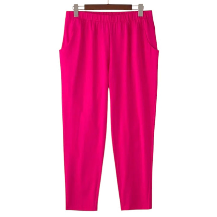 Camille | Pantalon ample en tissu effet velours