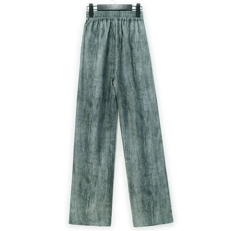 Élodie | Pantalon ample à texture lavée