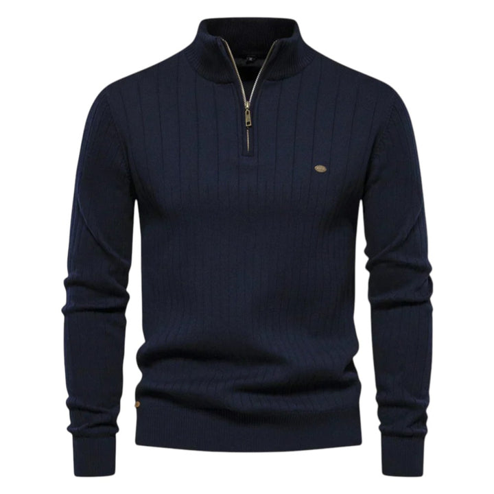 Casper | Pull confort côtelé à demi-zip