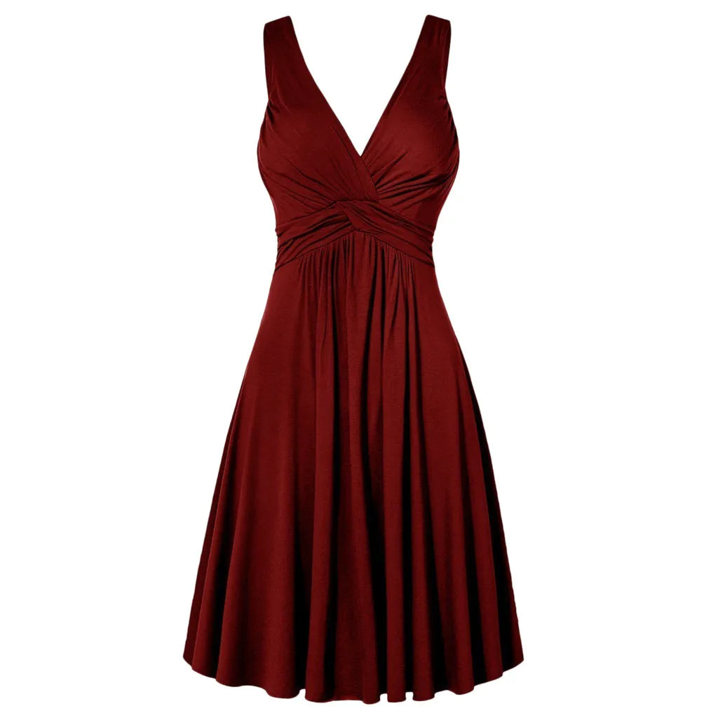 Juliette | Robe Évasée à Bretelles Croisées