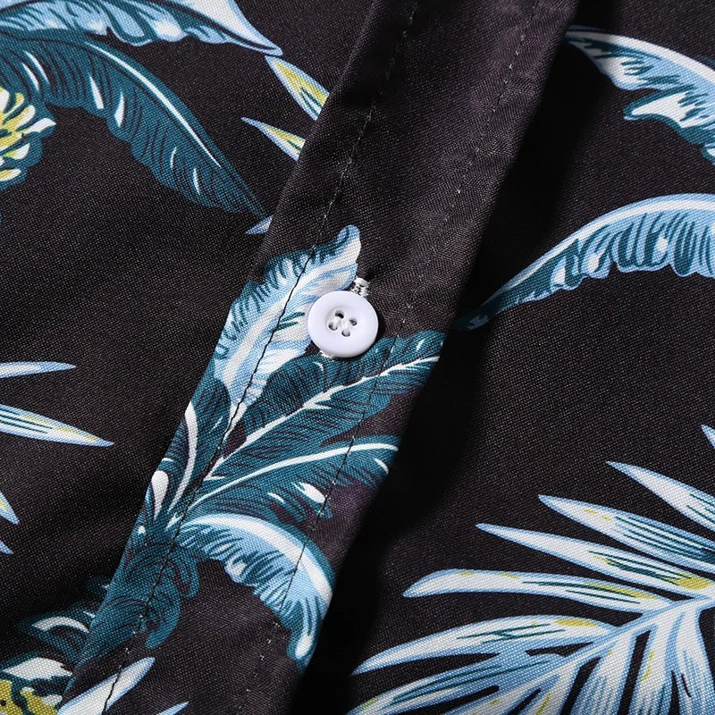 Logan | Chemise à feuilles tropicales avec imprimé d'ananas