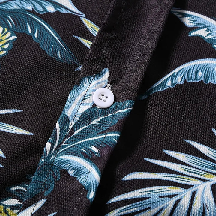 Logan | Chemise à feuilles tropicales avec imprimé d'ananas
