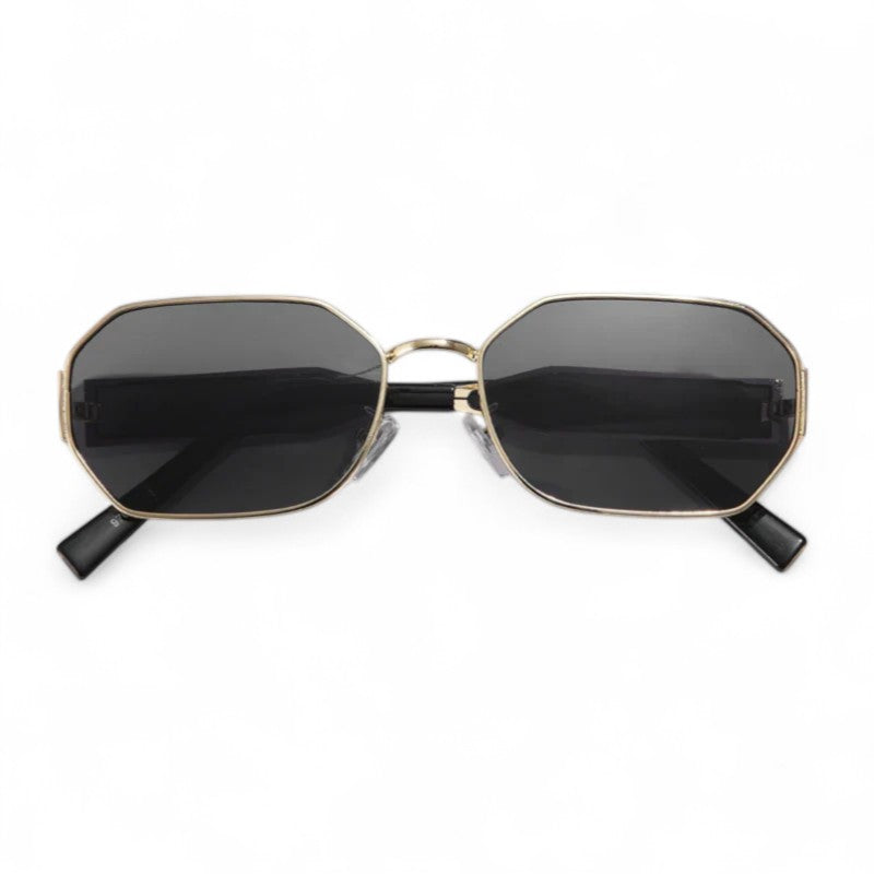 Léa | Lunettes de Soleil Géométriques à Monture Dorée
