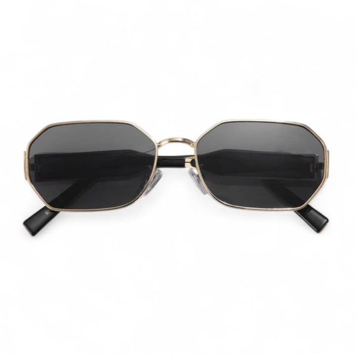 Léa | Lunettes de Soleil Géométriques à Monture Dorée