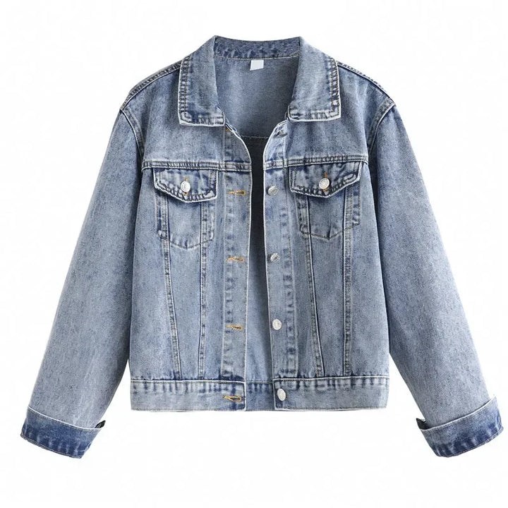 Célestine | Veste en Jean Délavée à Coupe Oversize