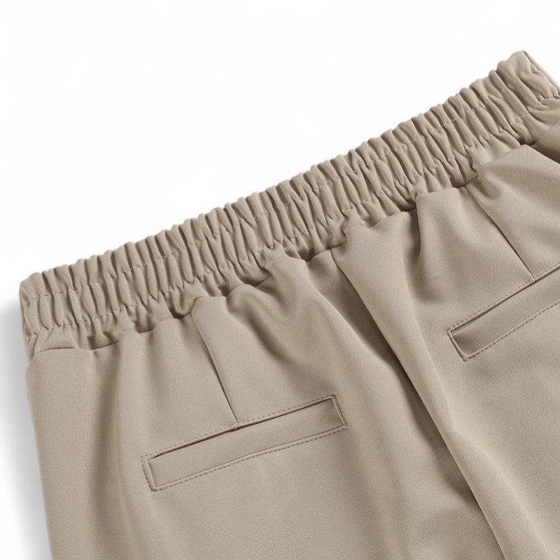 Inès | Pantalon large taille haute avec détail perlé