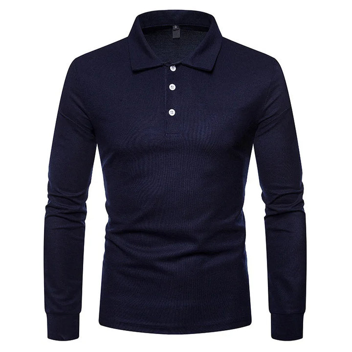 Lachlan | Polo à manches longues en tissu tricot respirant