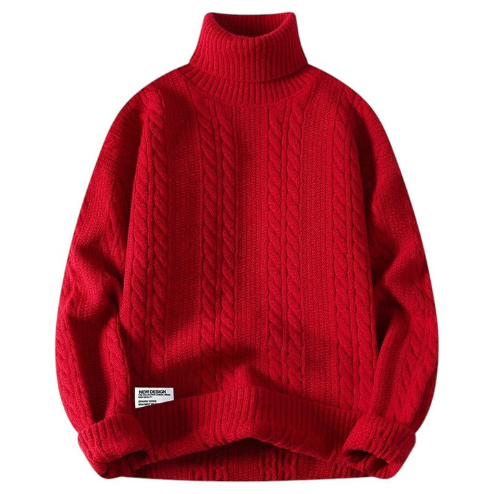 Cooper | Pull à col roulé en maille torsadée