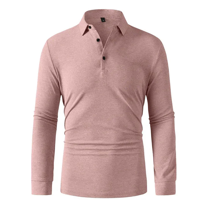 Jarryd | Polo à manches longues gris clair pour un style décontracté quotiden