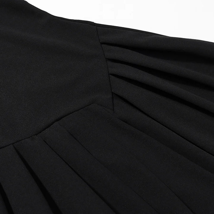 Camille | Robe plissée à col bateau