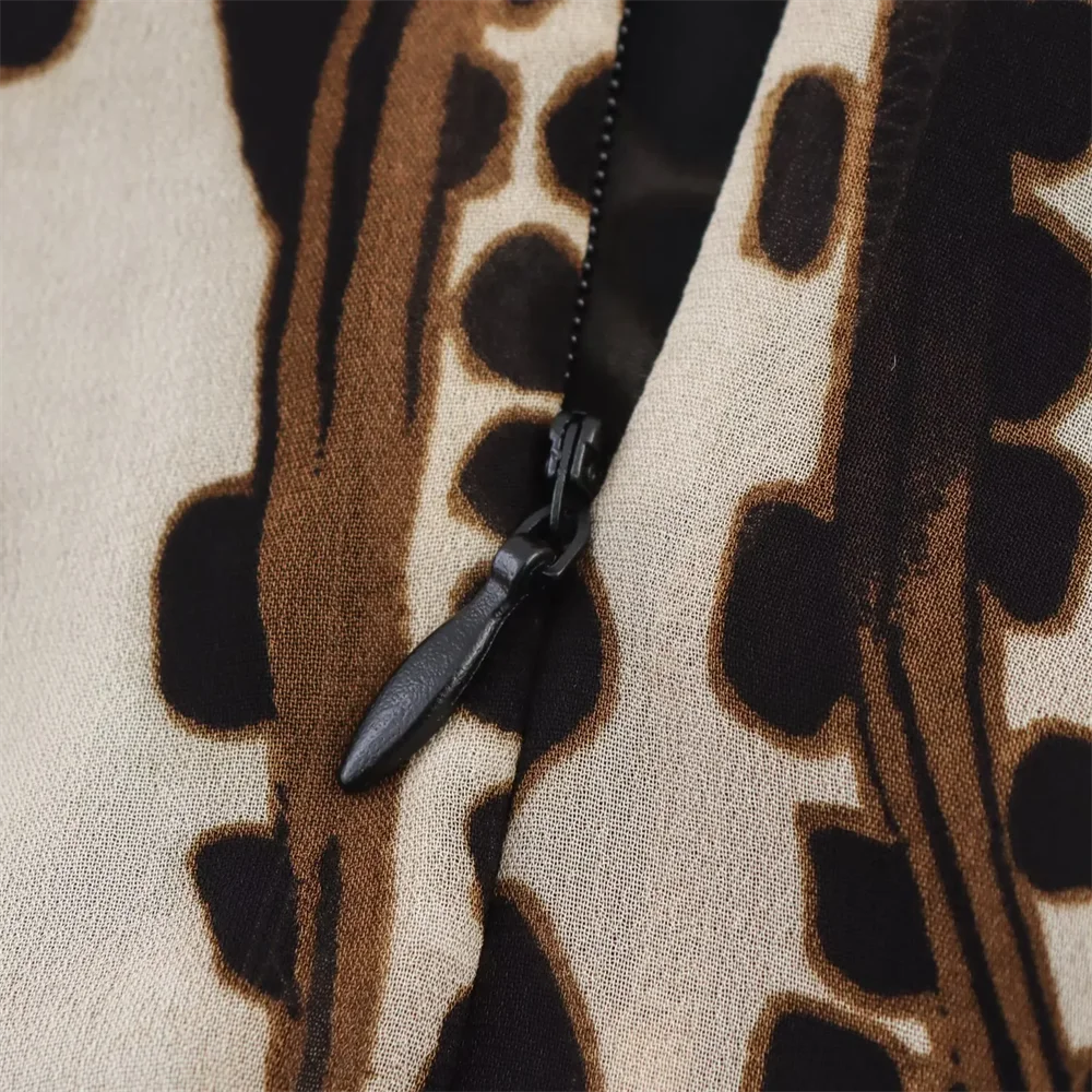 Sandrine | Robe longue dos nu à imprimé fluide