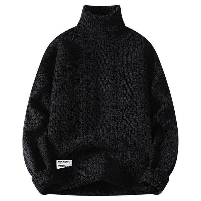 Cooper | Pull à col roulé en maille torsadée