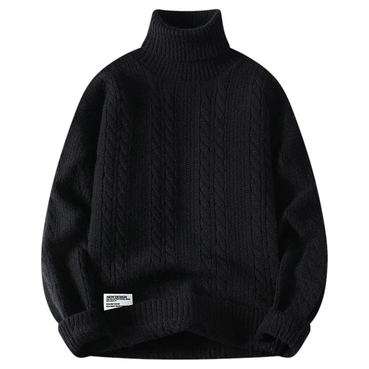 Cooper | Pull à col roulé en maille torsadée