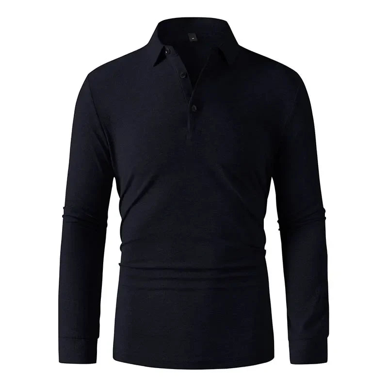 Jarryd | Polo à manches longues gris clair pour un style décontracté quotiden