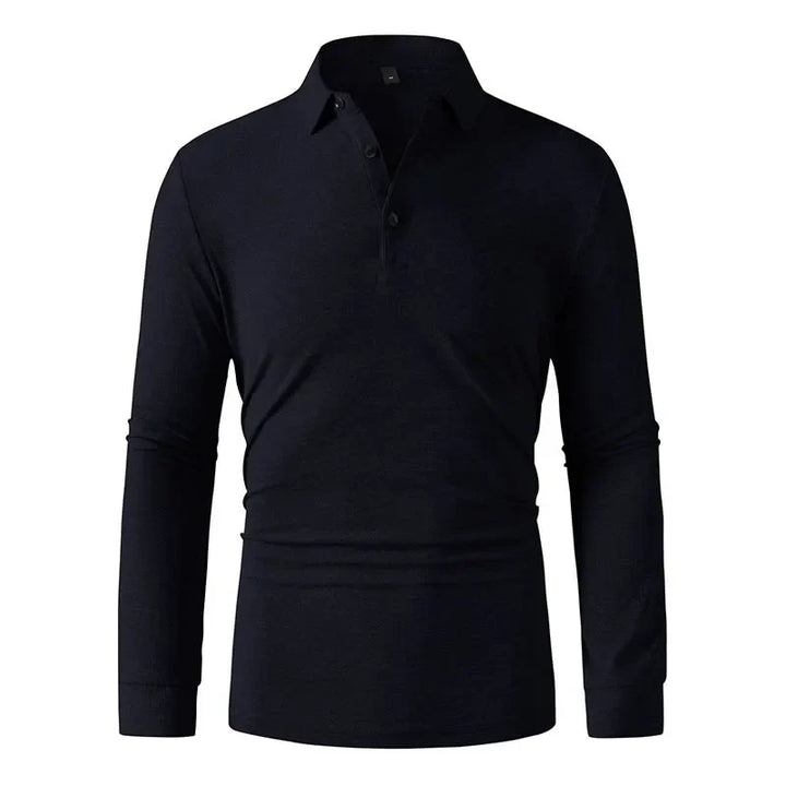 Jarryd | Polo à manches longues gris clair pour un style décontracté quotiden