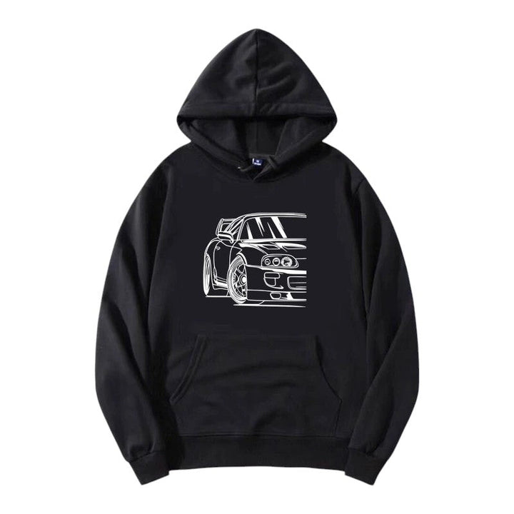 Jett | Sweat à capuche léger avec impression de voiture urbaine
