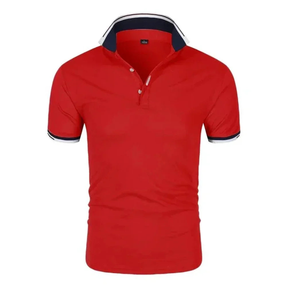 Jaxon | Polo à col contrasté avec placket à glissière