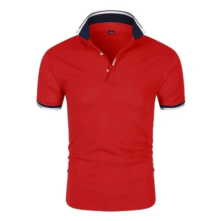 Jaxon | Polo à col contrasté avec placket à glissière