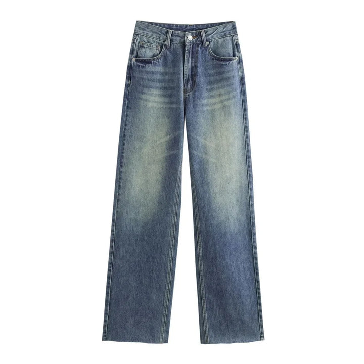 Sienna | Jean en denim à jambe large et taille haute