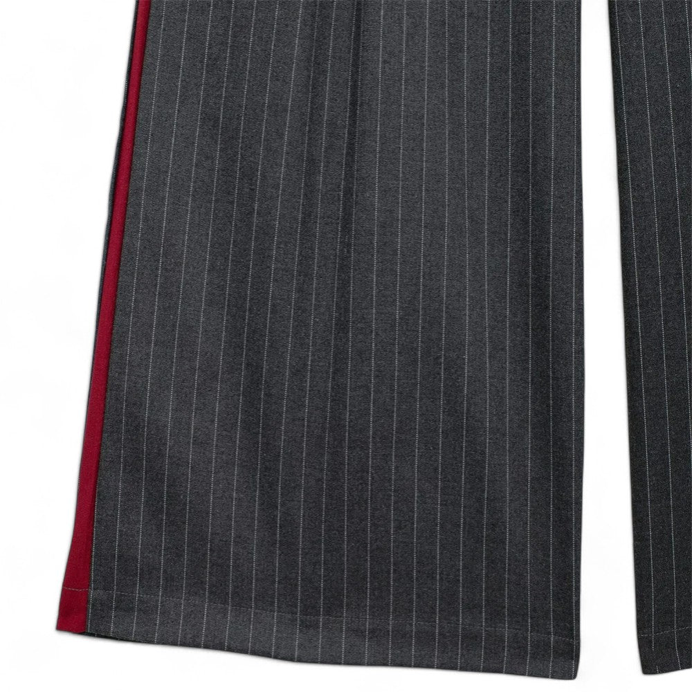 Camille | Pantalon à rayures coupe ample avec taille contrastée