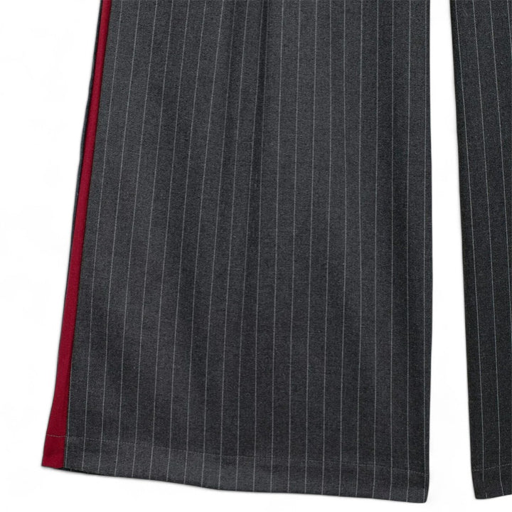 Camille | Pantalon à rayures coupe ample avec taille contrastée