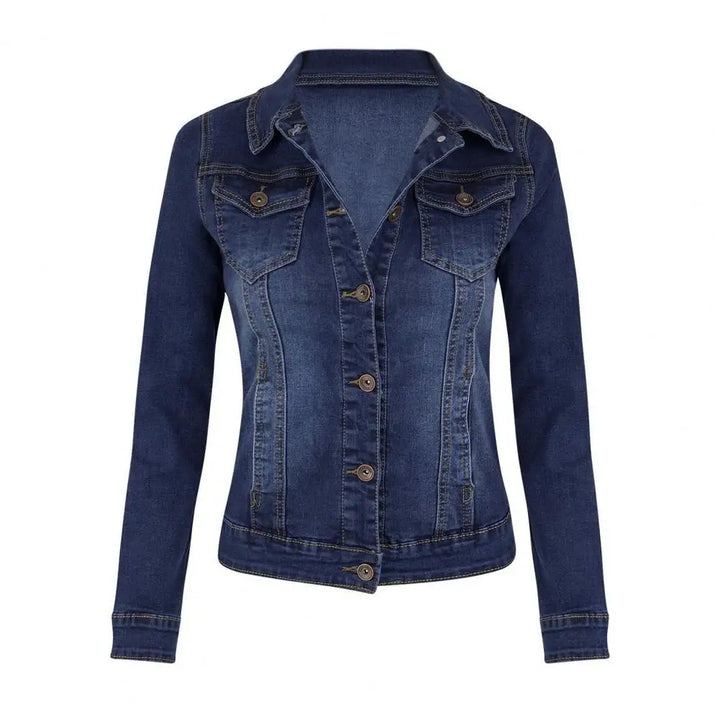 Léna | Veste en Jean Cintrée à Boutons Vieillis