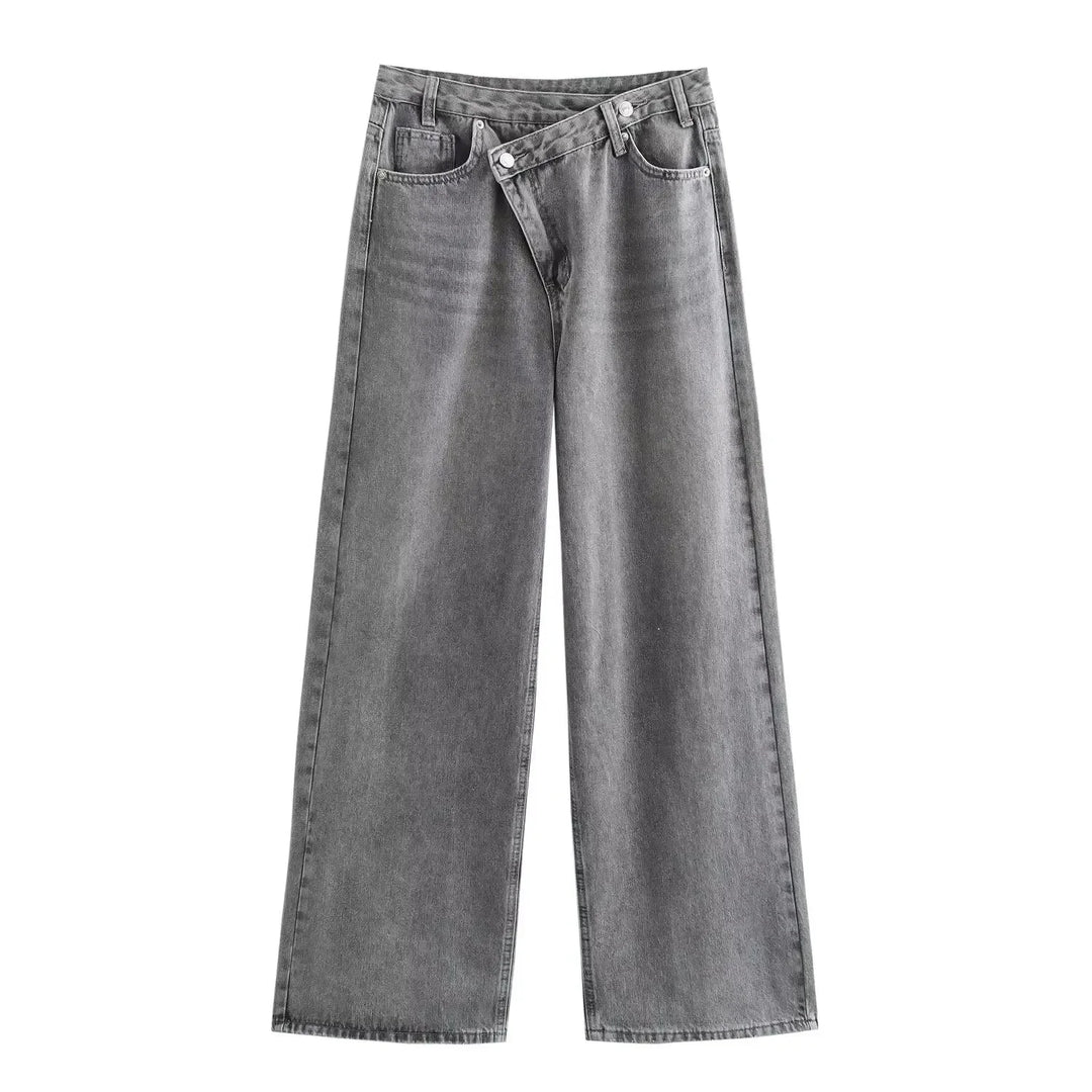 Ava | Jean large à taille asymétrique et jambes larges