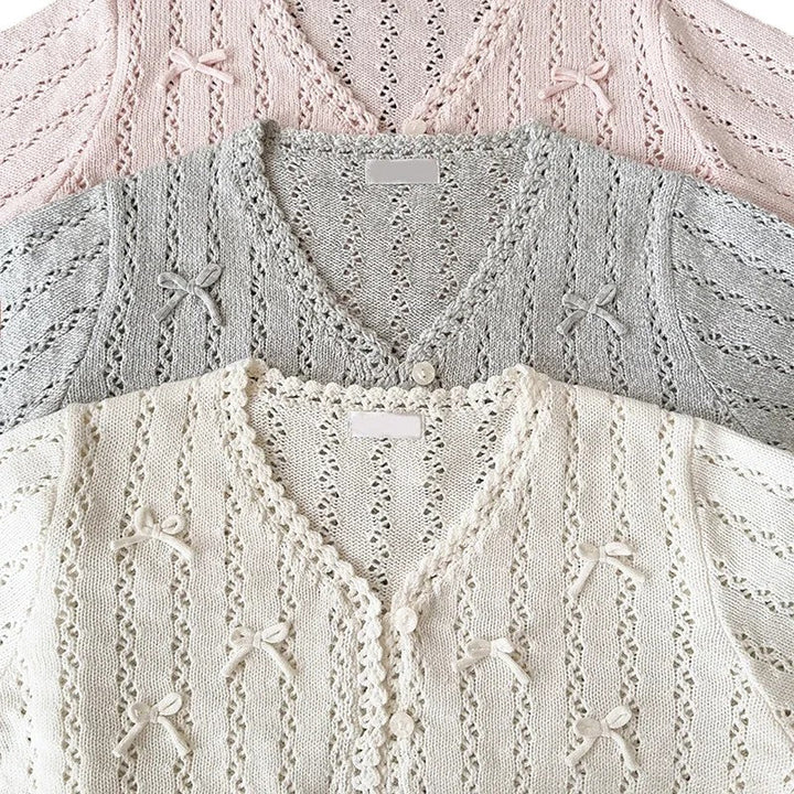 Isla | Cardigan en maille douce avec détails en ruban
