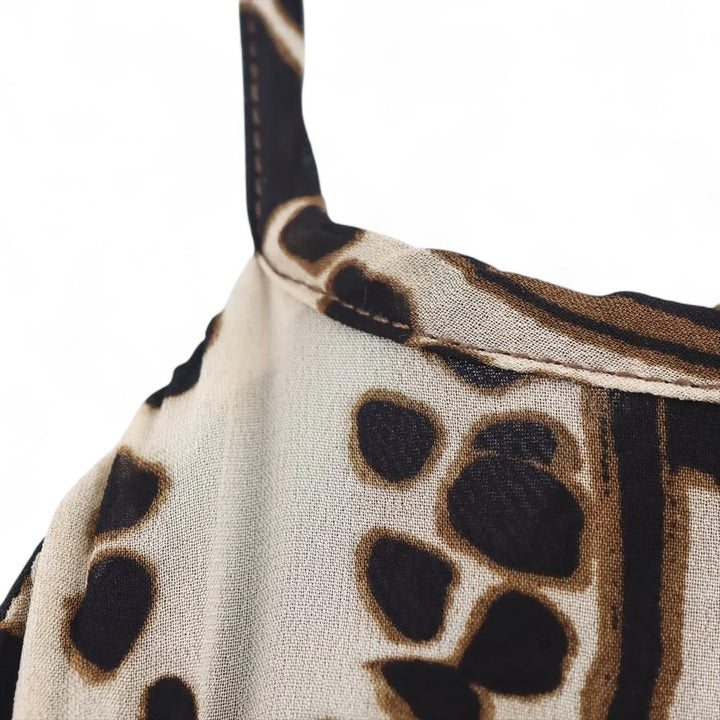 Sandrine | Robe longue dos nu à imprimé fluide
