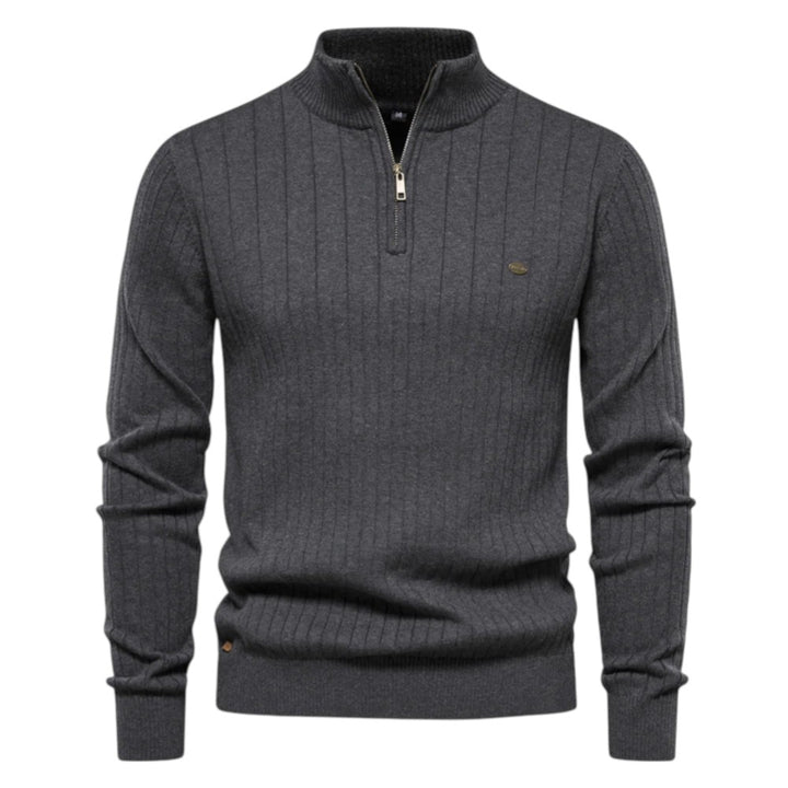 Casper | Pull confort côtelé à demi-zip