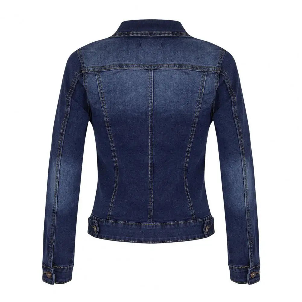 Léna | Veste en Jean Cintrée à Boutons Vieillis