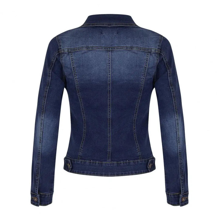 Léna | Veste en Jean Cintrée à Boutons Vieillis