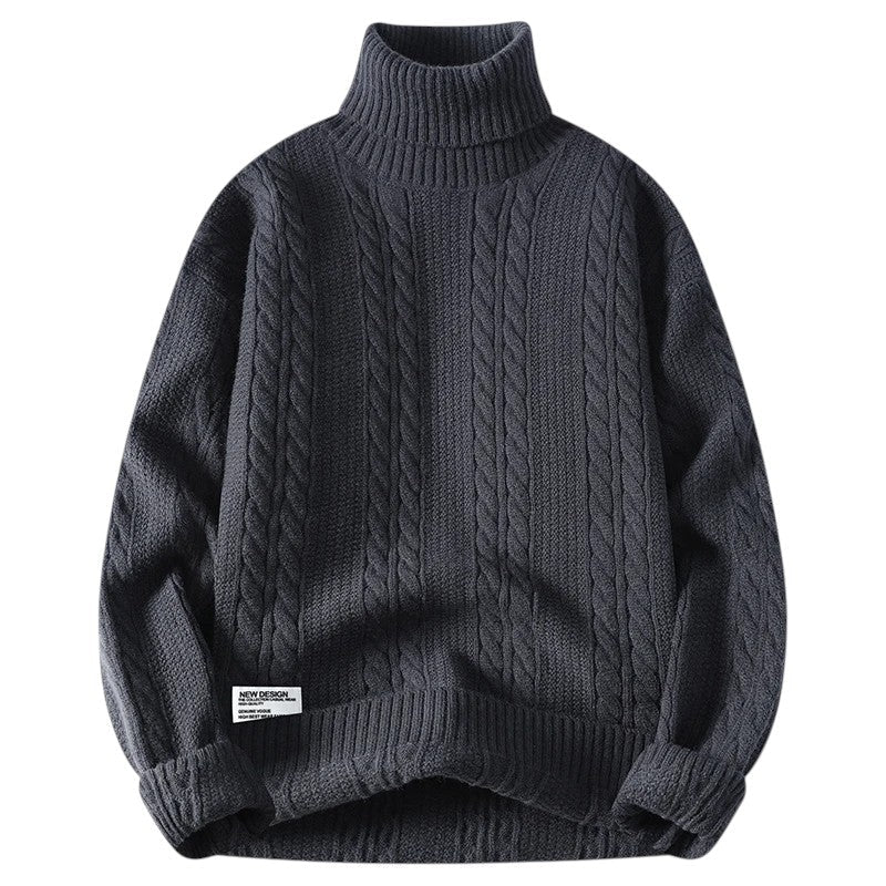 Cooper | Pull à col roulé en maille torsadée