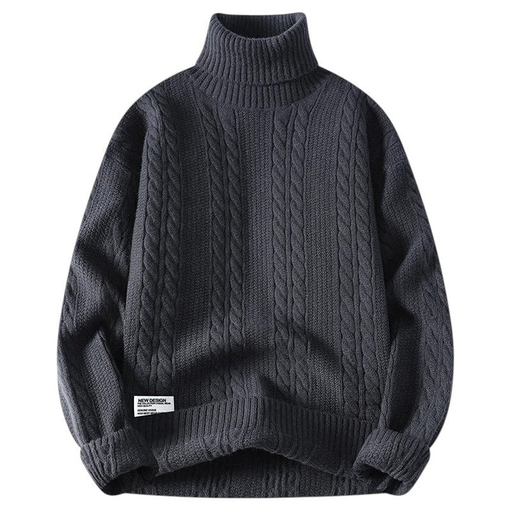Cooper | Pull à col roulé en maille torsadée